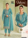 Ishani By Blue Hills Vichitra Long Sleeve Kurti With Bottom Dupatta 